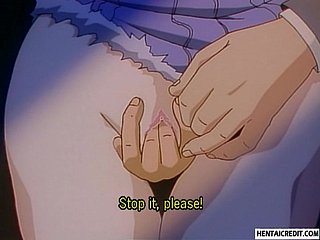 Slutty hentai gadis mendapat dicabul