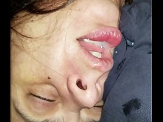 Giving her a mouthful while she's p. d.