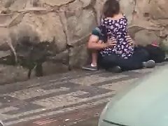 Sex on footpath