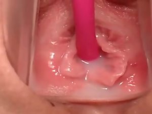 Đóng lên của bên ướt POV jucy âm hộ