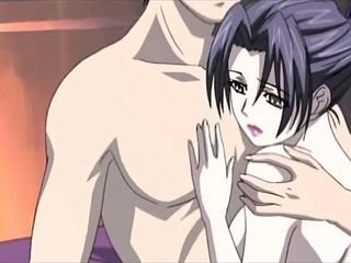 Anime MILF gets tight pain in the neck nailed doggy aura